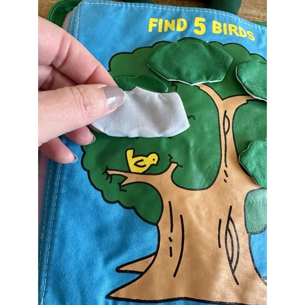 Vintage 1991 Pockets of Learning Soft Cloth Book Count And Play Baby Toddler